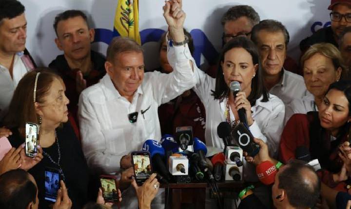 ‘Ganhamos com 70%’, diz líder opositora María Corina Machado ao rejeitar reeleição de Maduro