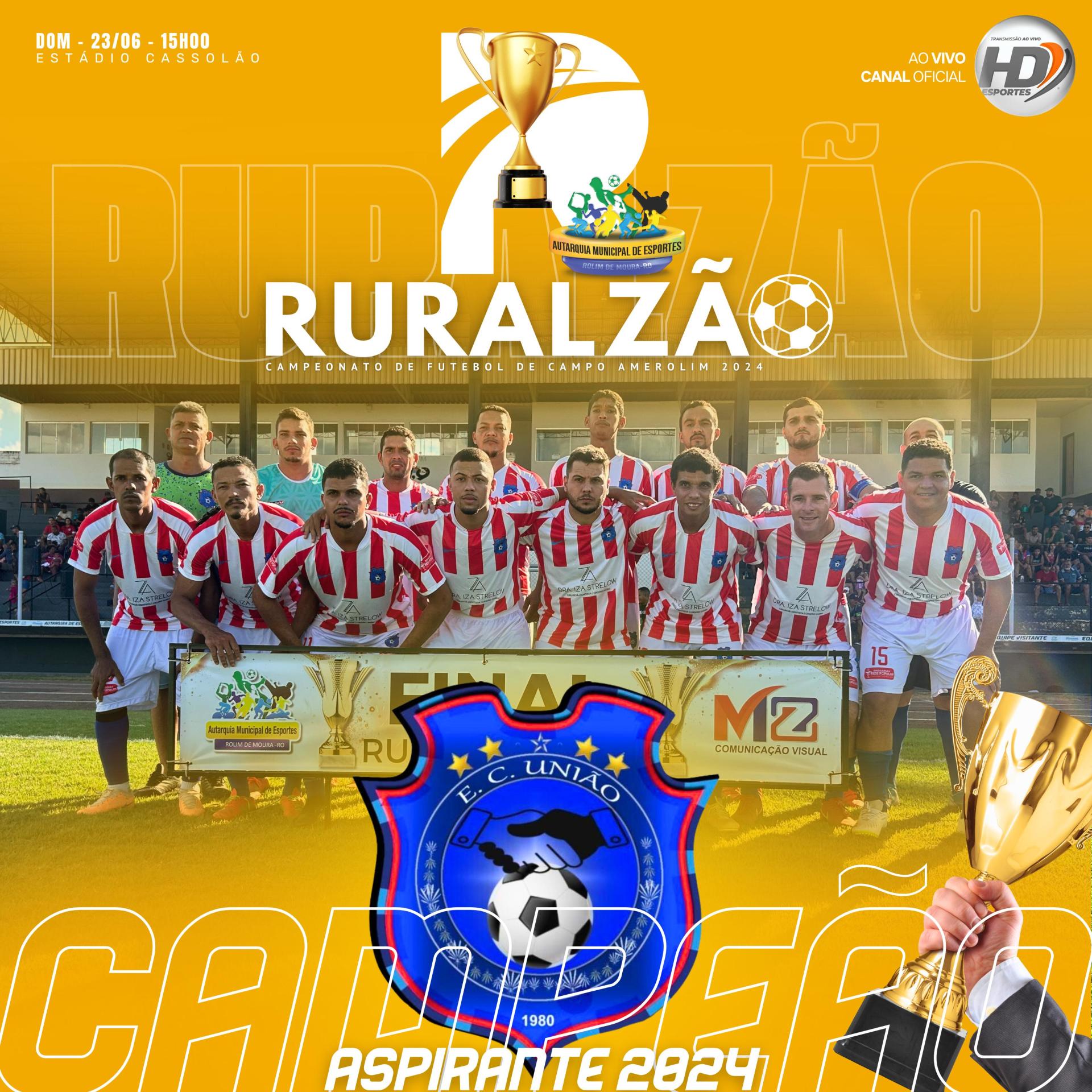 União Esporte clube da 172 é Campeão categoria Aspirante Ruralzão 2024